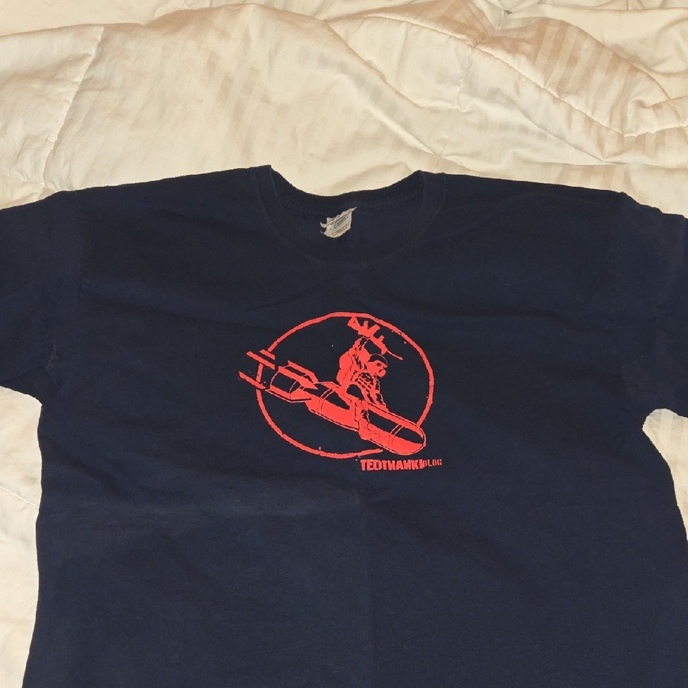 Black T-Shirt with Red Graphic